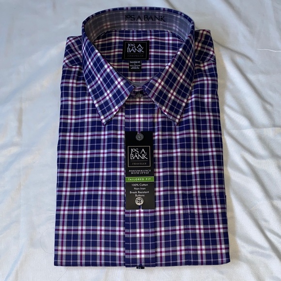 Jos. A. Bank Other - Jos. A. Bank Men's Long Sleeve Purple Plaid Shirt
